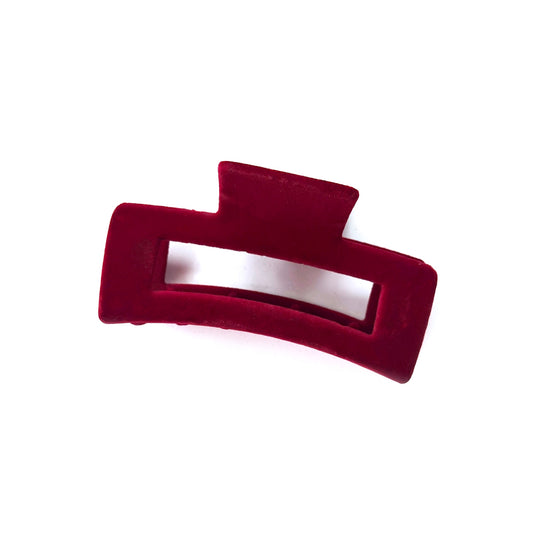 Maroon Suede - Claw Clip