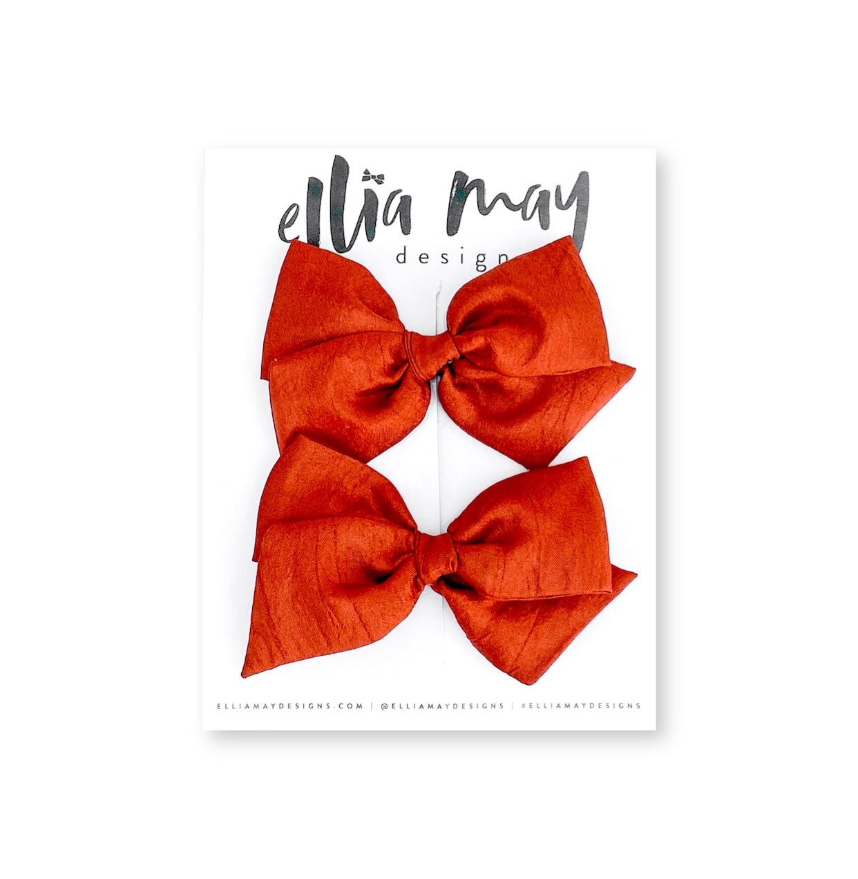 Rust Silk - Mini Twirl Piggie Clips
