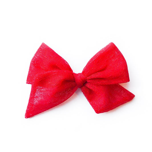 Red Swiss Dot Tulle - Oversized Twirl