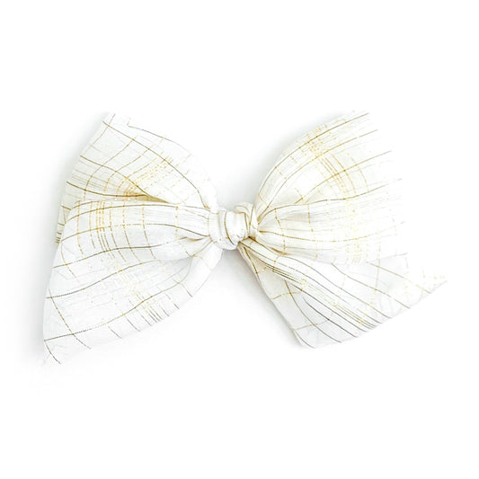 Ivory Thin Gold Stripe - Oversized Twirl