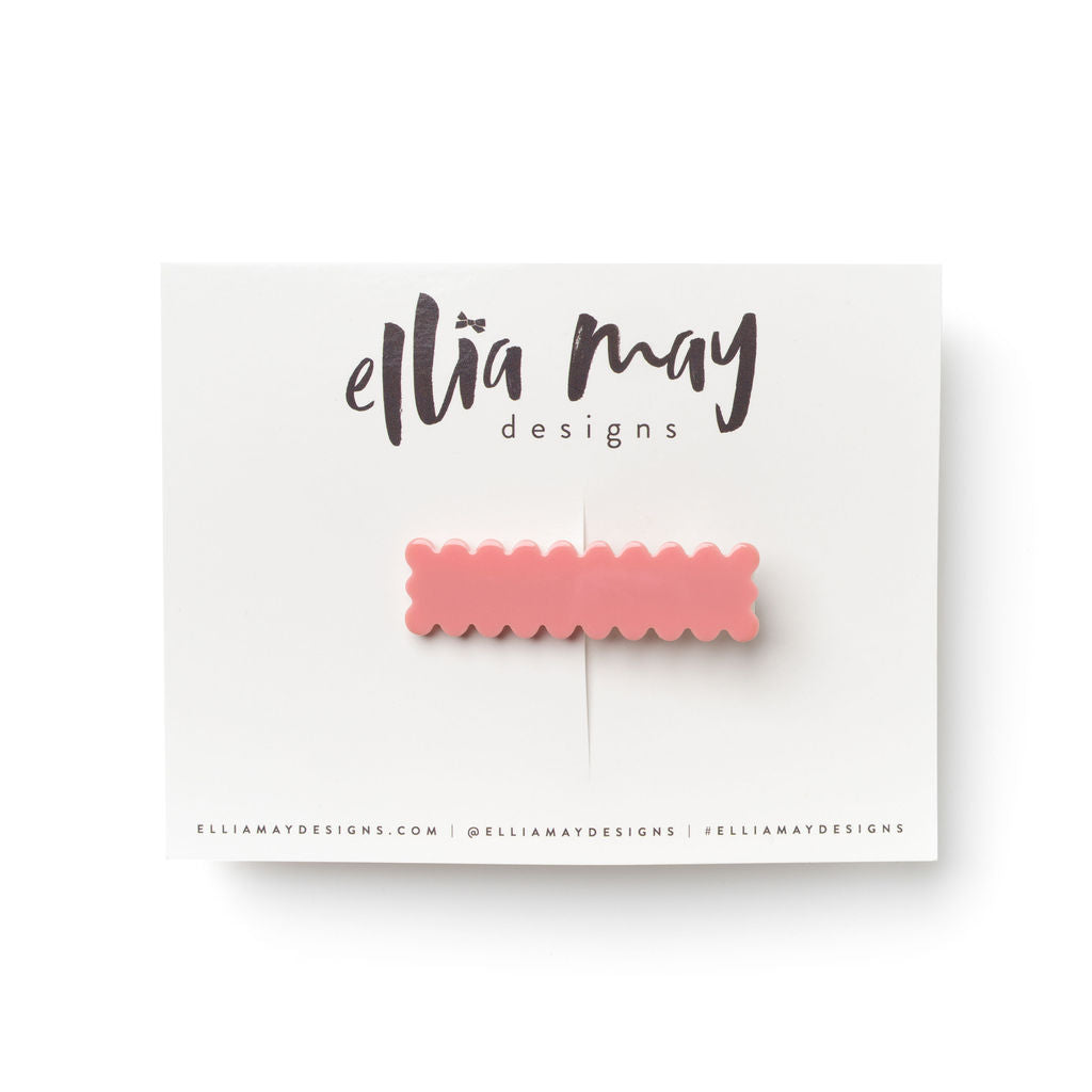 Prairie Pink - Scalloped Bar Clip