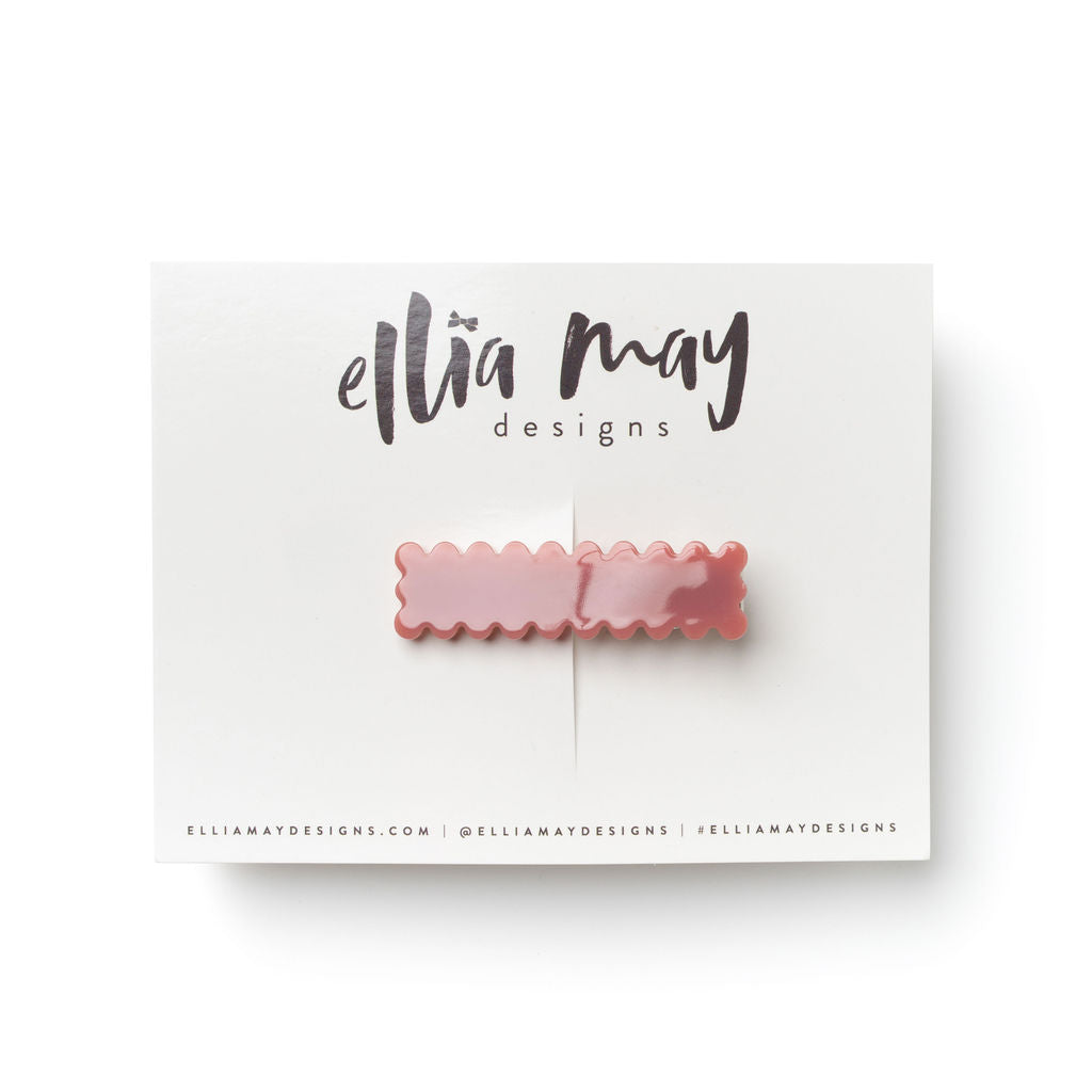 Rosewood - Scalloped Bar Clip