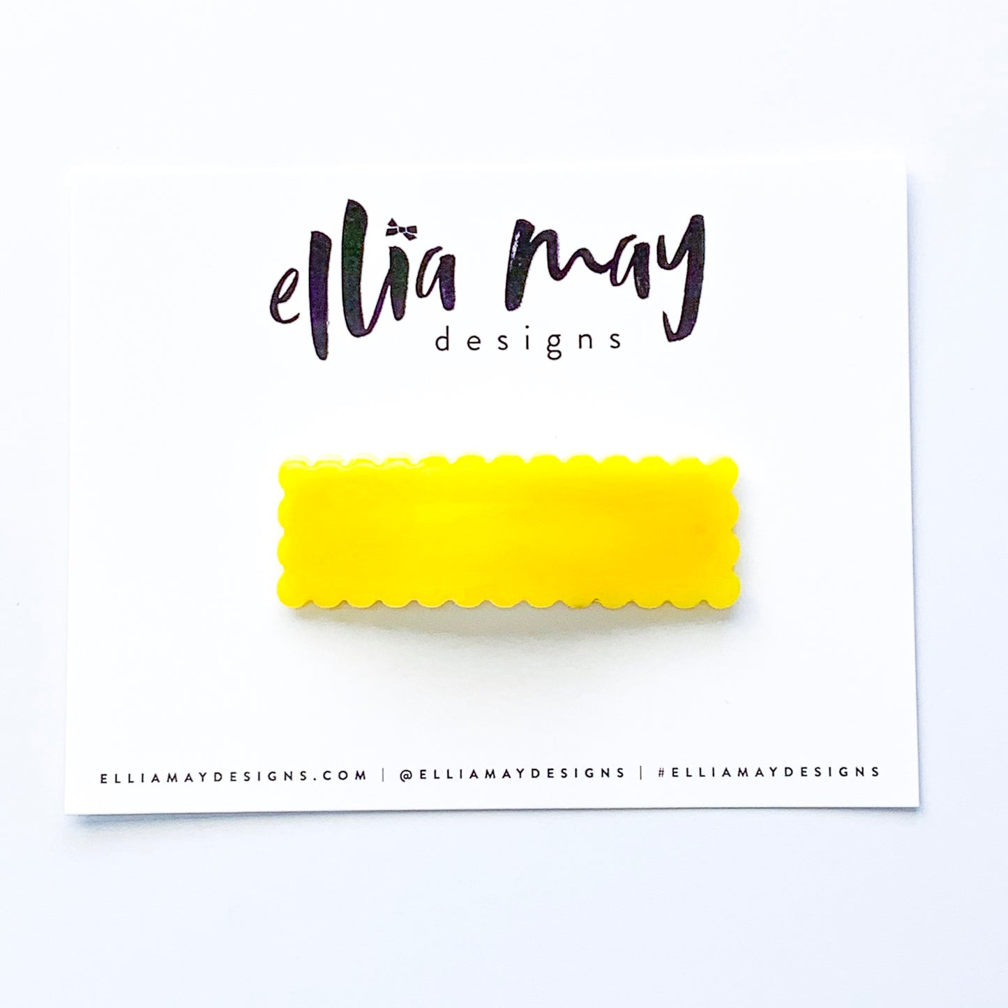 Yellow - Scalloped Snap Clip