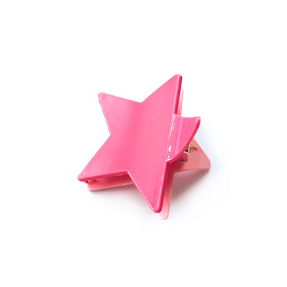 Hot Pink Giant Star - Claw Clip