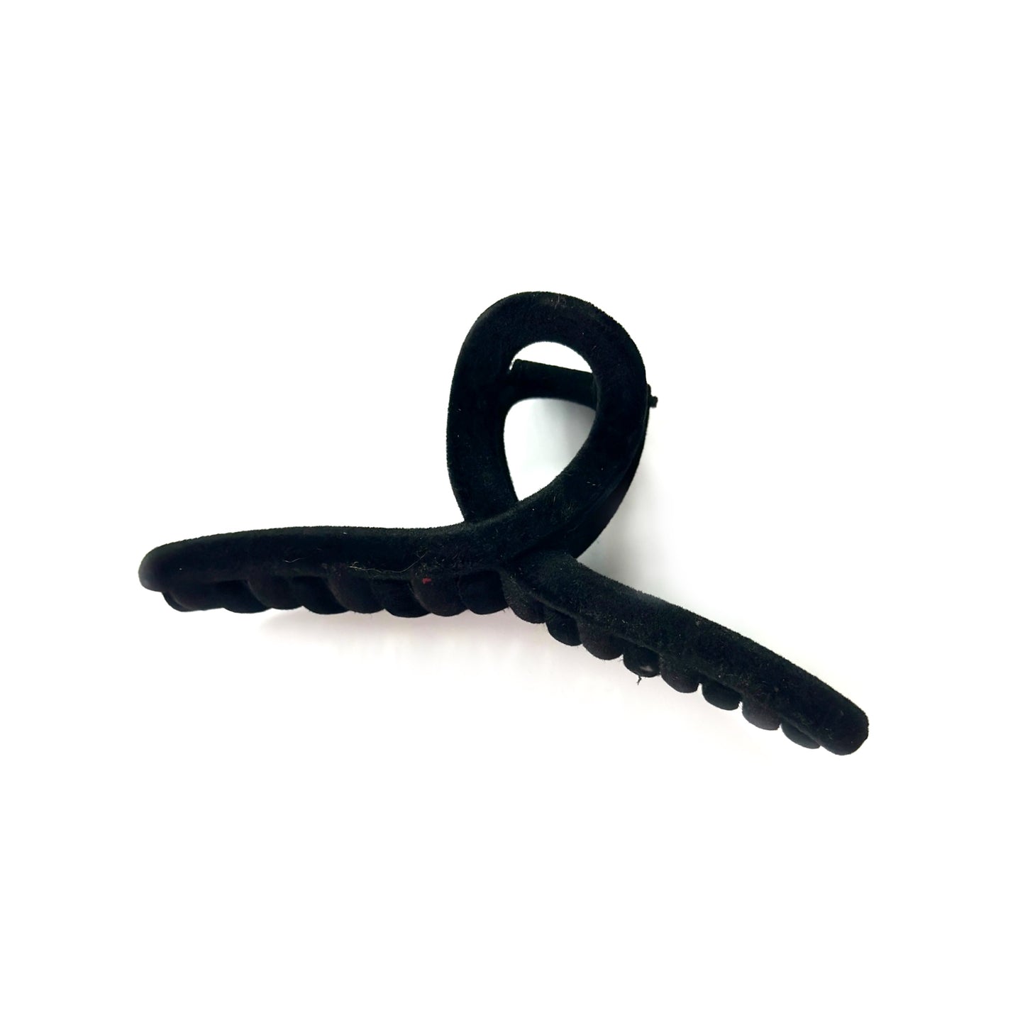 Black Suede Loop - Claw Clip