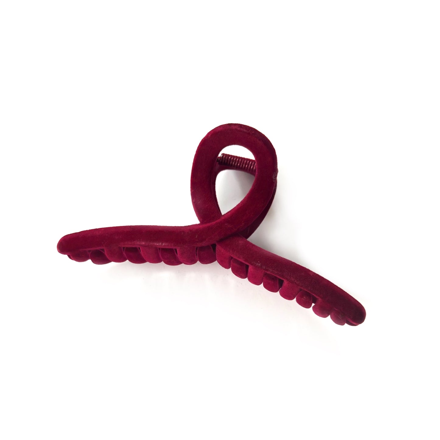 Maroon Suede Loop - Claw Clip