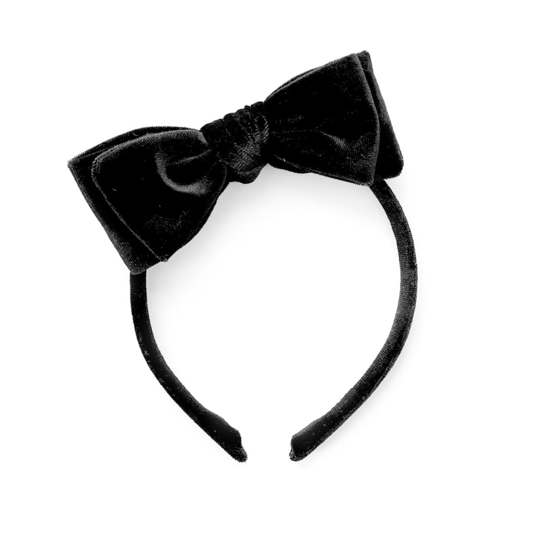 Black Velvet - Bow Headband