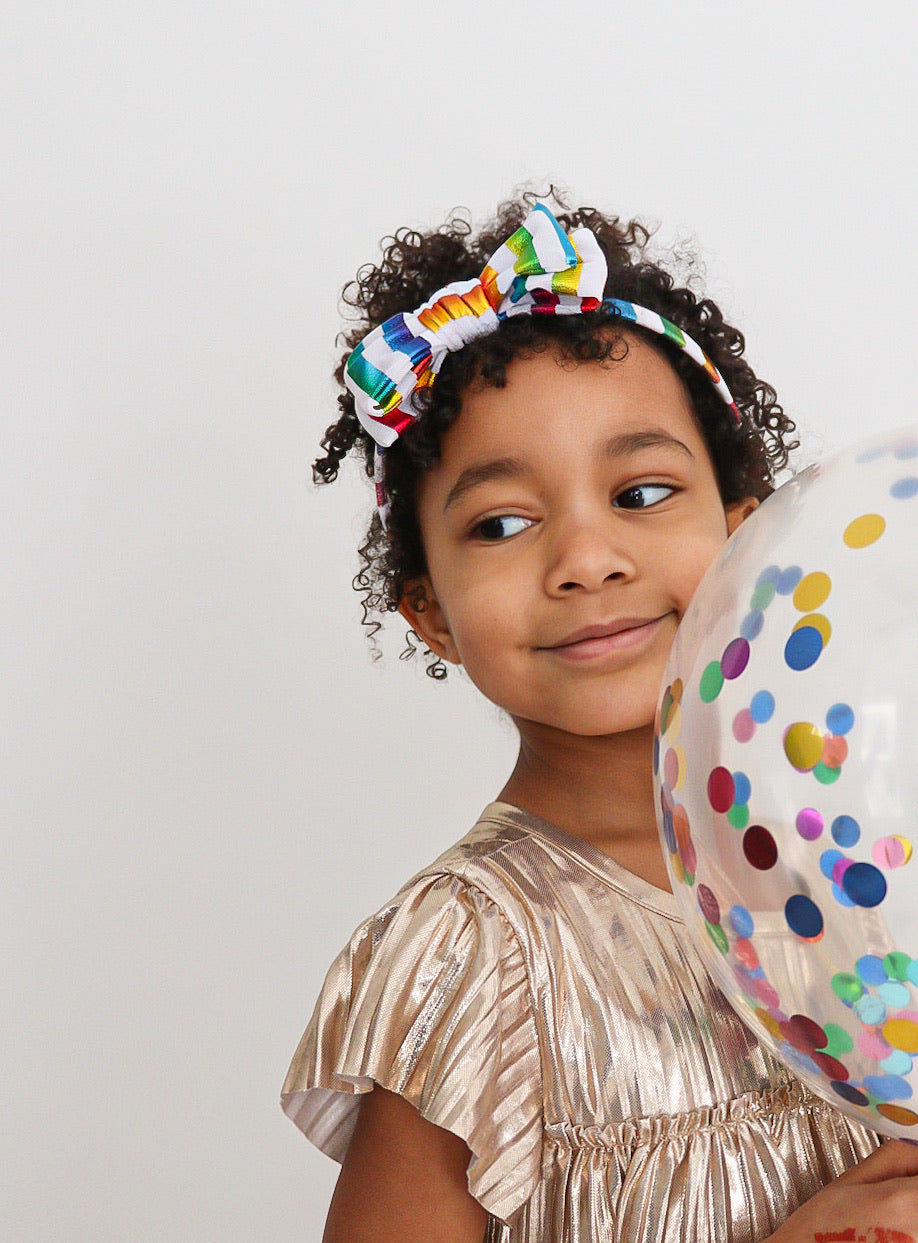 Metallic Rainbow Stripe - Big Girl Headband